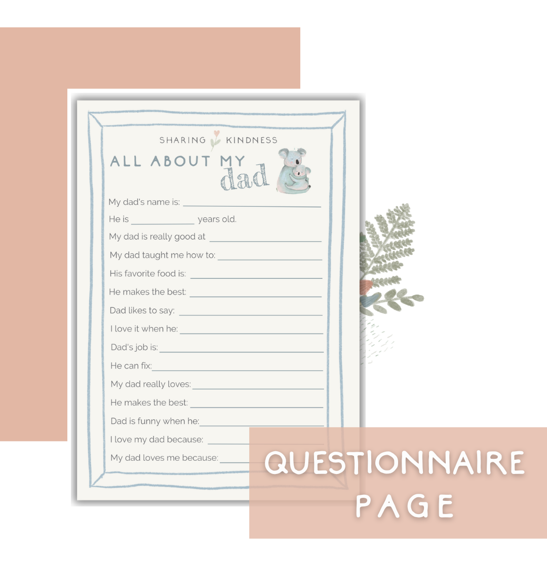 PRINTABLE Father S Day Kit Sharing Kindness
